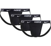 String NIKE UNDERWEAR "JOCK STRAP 3PK", Damen, Gr. L, 3 Stk., schwarz, schwarz, schwarz, Jersey, Obermaterial: 95% Baumwolle, 5% Elasthan, körpernah, Unterhosen String, mit Logo-Elastikbund (52317668-