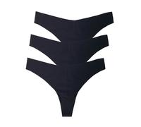 String NINA VON C. "3er Pack Damen String Secret Soft & Shape", Damen, Gr. L, schwarz, Stoff, Obermaterial: 86% Polyamid PA. 14% Elasthan EL., Unterhosen String (31983948-L) schwarz