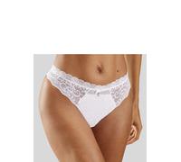 String NUANCE, Damen, Gr. 40/42, weiß, Spitze, Obermaterial: 75% Polyamid, 15% Elasthan, 10% Polyester, körpernah, Unterhosen String, mit leicht transparenter Stickereispitze (59249732-40) weiß