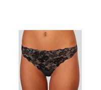 String NUANCE, Damen, Gr. XL (44), schwarz (schwarz, caramel), Obermaterial: 66% Polyamid, 34% Elasthan, Unterhosen String, mit extra flachen Kanten aus feiner, seamless Spitze (92993419-XL) schwarz, 