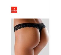 String PETITE FLEUR Gr. 32/34, weiß (2xweiß, 1xschwarz) Damen Unterhosen (547121-32) 2xweiß, 1xschwarz