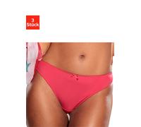 String PETITE FLEUR, Damen, Gr. 32/34, bunt (rot, marine, weiß), Spitze, Obermaterial: 86% Polyester, 14% Elasthan, Unterhosen String, hinten komplett aus zarter Jacquardspitze (495266-32) rot, marine