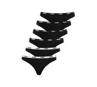 PUMA Damen Unterwäsche Unterhosen 6 String Thong (2x3) im Vorteilspack (Black, M)
