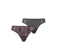 String PUMA "PUMA WOMEN ANIMAL MESH STRINGS", Damen, Gr. M, schwarz combo, Obermaterial: 90% Polyamid, 10% Elasthan, Unterhosen String (43452119-M) schwarz combo