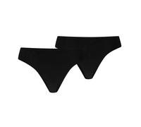 String PUMA "PUMA WOMEN INVISIBLE COTTON STRINGS 2P", Damen, Gr. XL, schwarz, Jersey, Obermaterial: 88% Baumwolle, 12% Elasthan, körpernah, Unterhosen String, nahtlose Ränder für eine unsichtbare Pass