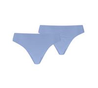 String PUMA "PUMA WOMEN INVISIBLE COTTON STRINGS", Damen, Gr. M, light blau, Single Jersey, Obermaterial: 88% Baumwolle, 12% Elasthan, körpernah, Unterhosen String, nahtlose Ränder für eine unsichtbar