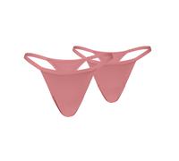 String PUMA "PUMA WOMEN MICROFIBER TANGA STRINGS", Damen, Gr. M, dusty pink, Single Jersey, Obermaterial: 70% Polyamid, 30% Elasthan, körpernah, Unterhosen String, mit elastischem Bund, Logodruck hint