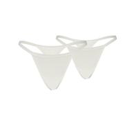 String PUMA "PUMA WOMEN MICROFIBER TANGA STRINGS", Damen, Gr. M, warm weiß, Single Jersey, Obermaterial: 70% Polyamid, 30% Elasthan, körpernah, Unterhosen String, mit elastischem Bund, Logodruck hinte