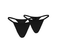 String PUMA "PUMA WOMEN MICROFIBER TANGA STRINGS", Damen, Gr. XL, schwarz, Single Jersey, Obermaterial: 70% Polyamid, 30% Elasthan, körpernah, Unterhosen String, mit elastischem Bund, Logodruck hinten