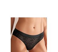 String S.OLIVER "Alix", Damen, Gr. 36/38, schwarz, Spitze, Obermaterial: 70% Polyamid, 30% Elasthan, Unterhosen String, aus weicher, flacher Spitze mit dezentem Muster (49718127-36) schwarz