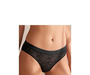 String S.OLIVER "Alix", Damen, Gr. 36/38, Spitze, schwarz, Spitze, Obermaterial: 70% Polyamid, 30% Elasthan, Unterhosen String, aus weicher, flacher Spitze mit dezentem Muster (49718127-36) schwarz