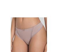 String S.OLIVER "Camille", Damen, Gr. 40/42, braun (nougat), Microtouch, Obermaterial: 85% Polyamid, 15% Elasthan, körpernah, Unterhosen String, mit feiner Spitzenborte (58571552-40) nougat