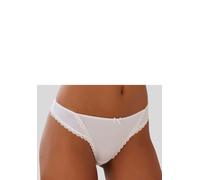 String S.OLIVER "Camille", Damen, Gr. 44/46, weiß, Microtouch, Obermaterial: 85% Polyamid, 15% Elasthan, körpernah, Unterhosen String, mit feiner Spitzenborte (51236113-44) weiß