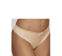 s.Oliver String Damen Seamless mit Spitzenborte & Schleifen-Detail Beige Gr. 44/46