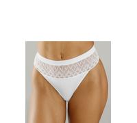 String S.OLIVER "Ivette", Damen, Gr. 32/34, weiß, Microtouch, Obermaterial: 81% Polyamid, 19% Elasthan, figurbetont, Unterhosen String, mit modischem Einsatz aus graphischer Spitze (28295637-32) weiß