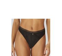 String S.OLIVER "Zoè", Damen, Gr. 32/34, schwarz, Microtouch, Obermaterial: 87% Polyamid, 13% Elasthan, Unterhosen String, mit schmalem Bund in Streifen-Optik (96808365-32) schwarz