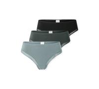 String SCHIESSER "Modern Multipacks", Damen, Gr. 40, bunt (sortiert 4), Single Jersey, Obermaterial: 95% Baumwolle, 5% Elasthan, körpernah, Unterhosen, Spitzenbänder, Baumwollmischung, Single Jersey (