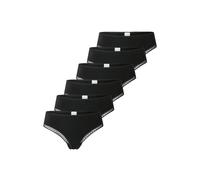 String SCHIESSER "String 6er Pack", Damen, Gr. M, schwarz, Obermaterial: 95% Baumwolle CO. 5% Elasthan EL., Unterhosen String (67545219-M) schwarz