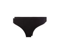 String SKINY "SKINY ADVANTAGE Cotton Stretch", Damen, Gr. 42, 2 Stk., schwarz, Obermaterial: 95% Baumwolle, 5% Elasthan, unifarben, normal, Unterhosen String (38092156-42) schwarz