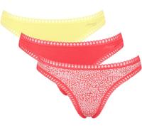 String SLOGGI "GO Crush", Damen, Gr. M, bunt (15, multiple colours), Single Jersey, Obermaterial: 95% Baumwolle, 5% Elasthan, Unterhosen String, mit Spitzendetails,, uni, gemustert (56203016-M) 15, mu