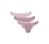 String SLOGGI "String GO Crush String C3P 3er Pack", Damen, Gr. S, pink (rosa), Obermaterial: 95% Baumwolle CO. 5% Elasthan EL., Unterhosen String (63710657-S) rosa