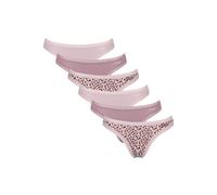 String SLOGGI "String GO Crush String C6P 6er Pack", Damen, Gr. M, pink (rosa), Obermaterial: 95% Baumwolle CO. 5% Elasthan EL., Unterhosen String (46703606-M) rosa