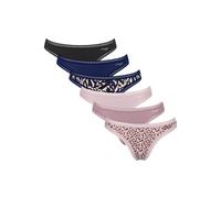 String SLOGGI "String GO Crush String C6P 6er Pack", Damen, Gr. S, bunt (blau, rosa), Obermaterial: 95% Baumwolle CO. 5% Elasthan EL., Unterhosen String (83682921-S) blau, rosa