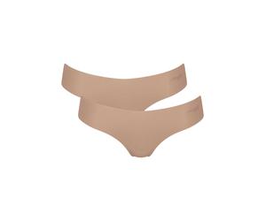 String SLOGGI "String Zero Microfiber Hipstring 2.0 2er Pack", Damen, Gr. M, beige (nude), Obermaterial: 76% Polyamid PA. 24% Elasthan EL., Unterhosen String (11184453-M) nude