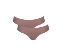 String SLOGGI "String Zero Microfiber Hipstring 2.0 2er Pack", Damen, Gr. M, braun (cacao), Obermaterial: 76% Polyamid PA. 24% Elasthan EL., Unterhosen String (99431631-M) cacao