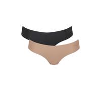 String SLOGGI "String Zero Microfiber Hipstring 2.0 2er Pack", Damen, Gr. M, schwarz (schwarz, nude), Obermaterial: 76% Polyamid PA. 24% Elasthan EL., Unterhosen String (67837406-M) schwarz, nude