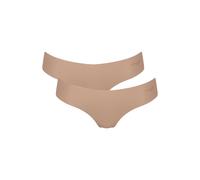 String SLOGGI "String Zero Microfiber Hipstring 2.0 2er Pack", Damen, Gr. S, beige (nude), Obermaterial: 76% Polyamid PA. 24% Elasthan EL., Unterhosen String (11184453-S) nude