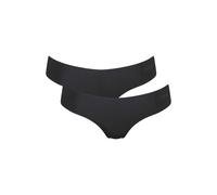 String SLOGGI "String Zero Microfiber Hipstring 2.0 2er Pack", Damen, Gr. XS, schwarz, Obermaterial: 76% Polyamid PA. 24% Elasthan EL., Unterhosen String (23278835-XS) schwarz