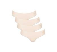 String SLOGGI "String Zero Microfiber Hipstring 2.0 4er Pack", Damen, Gr. XL, beige (creme), Obermaterial: 76% Polyamid PA. 24% Elasthan EL., Unterhosen String (73601417-XL) creme