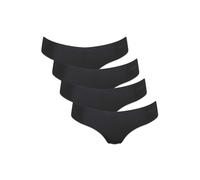 String SLOGGI "String Zero Microfiber Hipstring 2.0 4er Pack", Damen, Gr. XS, schwarz, Obermaterial: 76% Polyamid PA. 24% Elasthan EL., Unterhosen String (36450469-XS) schwarz