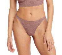String SLOGGI "ZERO Feel Bliss String", Damen, Gr. S, braun (cacao), Spitze, Obermaterial: 76% Polyamid, 24% Elasthan, Unterhosen String, unsichtbar mit Spitzenoptik (93482819-S) cacao