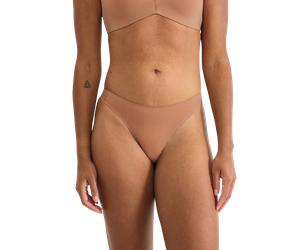 String SLOGGI "ZERO Feel Pure", Damen, Gr. XS, beige (nostalgic braun), Single Jersey, Obermaterial: 54% Modal, 24% Polyamid, 22% Elasthan, körpernah, Unterhosen String, dezenter Streifeneffekt, nahtl