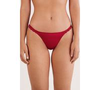 String-tanga Aus Seide Und Spitze Rot 4