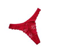 String Tanga Damen V-Waist Transparente Spitze Panty Nahtlos Unterhosen Atmungsaktiv Bequem Panties Brazilian Slips