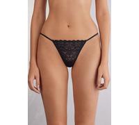 String-tanga Mit Schmalen Seiten Aus Spitze Schwarz 2