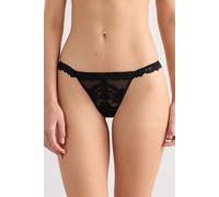 String-tanga Pretty Flowers Schwarz 4