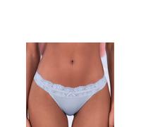 String VIVANCE "Anisa", Damen, Gr. 40/42, hellblau, Spitze, Obermaterial: 86% Polyamid, 14% Elasthan, Unterhosen String, mit blumiger Spitze rundherum am Bund (56743267-40) hellblau