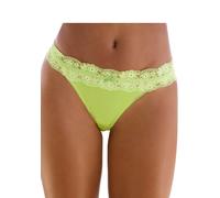 String VIVANCE "Anisa", Damen, Gr. 40/42, Spitze, grün (lime), Spitze, Obermaterial: 86% Polyamid, 14% Elasthan, Unterhosen String, mit blumiger Spitze rundherum am Bund (86431606-40) lime