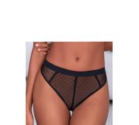 String VIVANCE "Ava", Damen, Gr. 36/38, schwarz, Mesh, Obermaterial: 90% Polyamid, 10% Elasthan, Unterhosen String, aus transparentem Mesh in Pünktchen-Optik, transparente Unterwäsche (65425650-36) sc