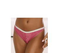 String VIVANCE BY LASCANA "Viola", Damen, Gr. 32/34, pink (pink, rosé), Microtouch, Obermaterial: 86% Polyamid, 14% Elasthan, figurbetont, Unterhosen String, aus Spitze, mit anteilig recyceltem Polyam