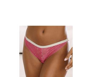 String VIVANCE BY LASCANA "Viola", Damen, Gr. 40/42, pink (pink, rosé), Microtouch, Obermaterial: 86% Polyamid, 14% Elasthan, figurbetont, Unterhosen String, aus Spitze, mit anteilig recyceltem Polyam
