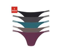 String VIVANCE Gr. 32/34, bunt (bordeau x, taupe, petrol, anthrazit, schwarz) Damen Unterhosen (520731-32) bordeau x, taupe, petrol, anthrazit, schwarz