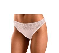 String VIVANCE, Damen, Gr. 32/34, rosa (rosé, taupe, creme), Obermaterial: 95% Baumwolle, 5% Elasthan. Spitze: 90% Polyamid, 10% Elasthan, unifarben, körpernah, Unterhosen String, aus elastischer Baum