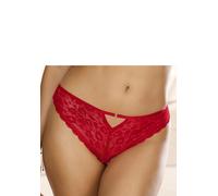String VIVANCE, Damen, Gr. 48/50, rot, Spitze, Obermaterial: 88% Polyamid, 12% Elasthan, figurbetont, Unterhosen String, aus dezent transparenter Spitze in Leo-Optik (44951506-48)