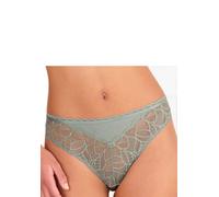 Stringpanty LASCANA "Alicia", Damen, Gr. 44/46, grün (salbei), Microtouch, Obermaterial: 90% Polyamid, 10% Elasthan, figurbetont, Unterhosen, aus dezent transparenter Spitze (49704817-44) salbei