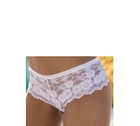 Stringpanty LASCANA, Damen, Gr. 44/46, weiß, Spitze, Obermaterial: 85% Polyamid, 10% Elasthan, 5% Polyester, Unterhosen, aus zarter, elastischer Jacquardspitze (28424763-44) weiß